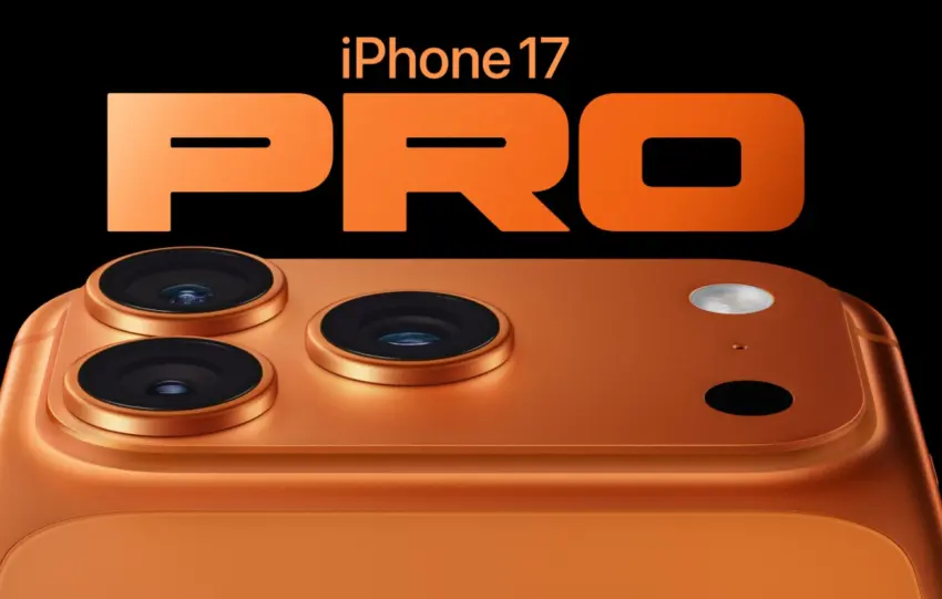 Κοντινό πλάνο σε iPhone 17 Pro Max που αναπαράγει μουσική.