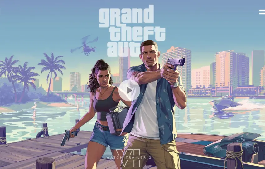 Τρέιλερ GTA 6 σε μεγάλη οθόνη με ημερομηνία κυκλοφορίας 26 Μαΐου 2026