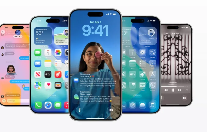 Smartphone με διαφανές interface που απεικονίζει το Liquid Glass UI και το νέο σχεδιασμό της Vivo στο Android