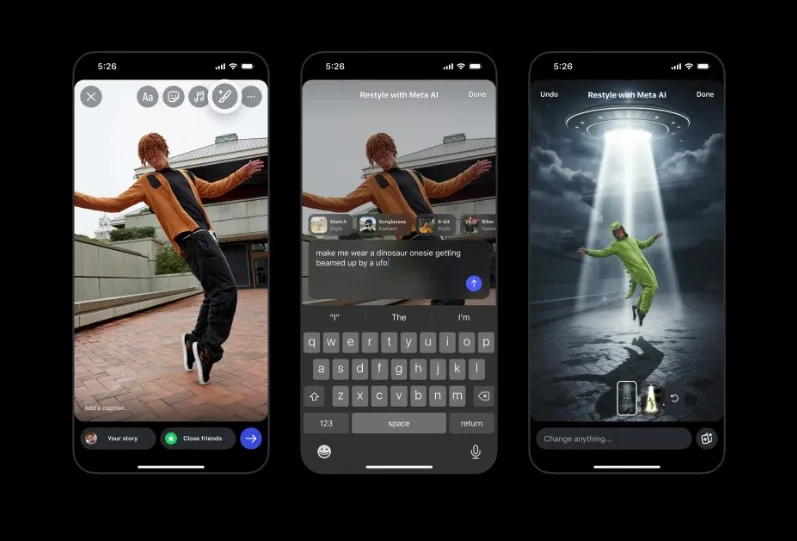 Το Instagram προσθέτει AI συντόμευση για άμεση επεξεργασία φωτογραφιών και βίντεο