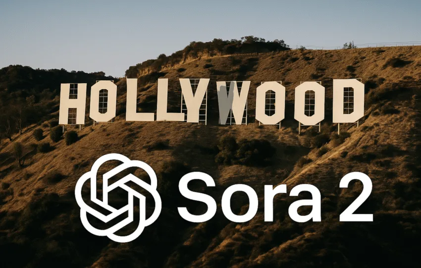 Hollywood hill που εμφανίζει το Sora app
