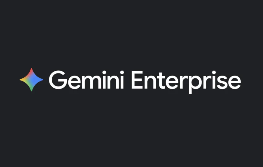 Λογότυπο “Gemini Enterprise” επάνω σε αφηρημένο φόντο cloud υποδομών.