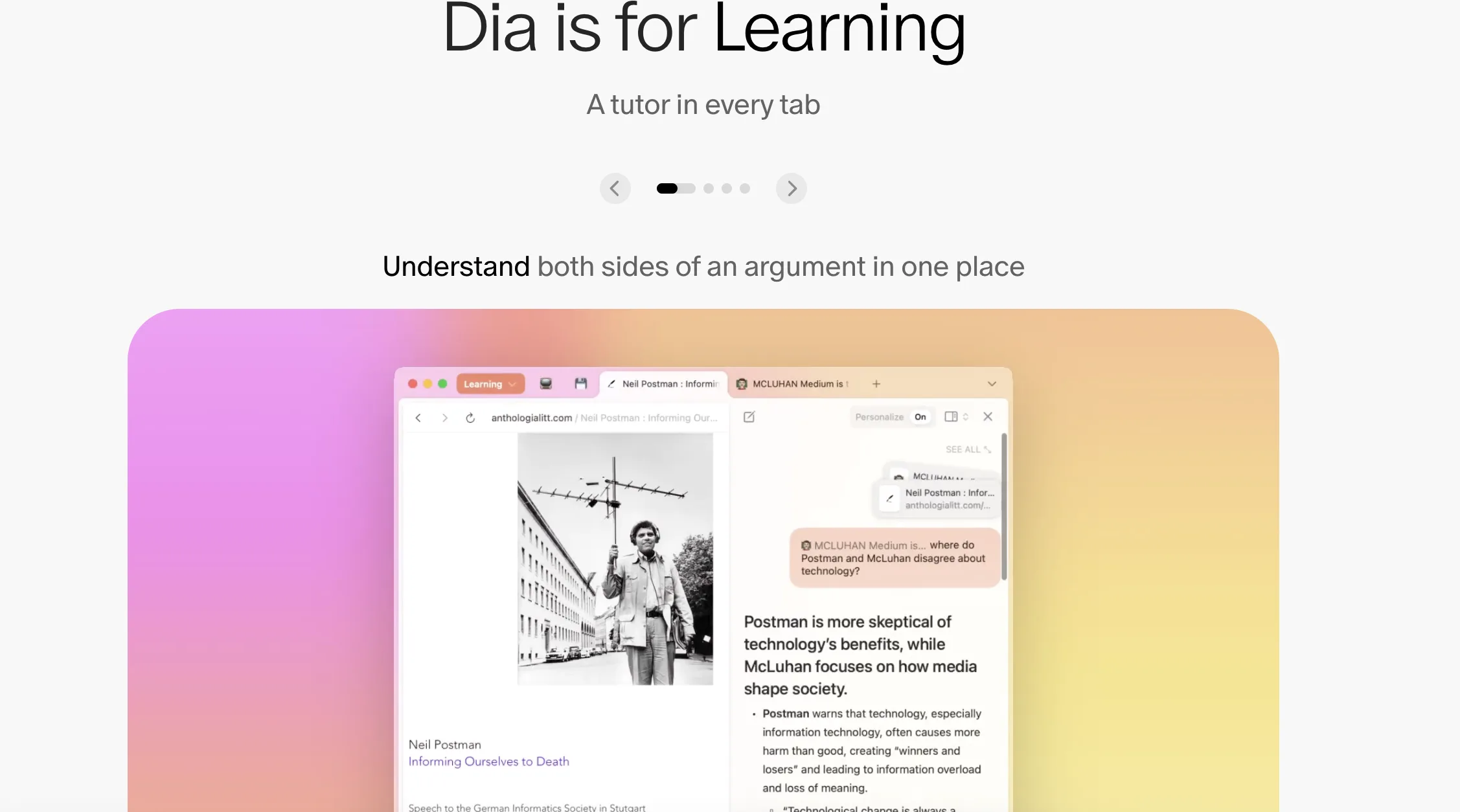 Ο Dia διαθέσιμος για όλους σε Mac: Ο AI browser που σε γλιτώνει απο το χάος των πολλών tabs 1 Dia: Ο Chrome + Safari διάδοχος τώρα διαθέσιμος για macOS