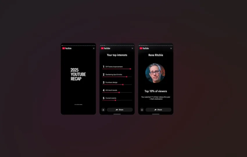 Το YouTube Recap εμφανίζεται και αναλύει τι είδες το 2025