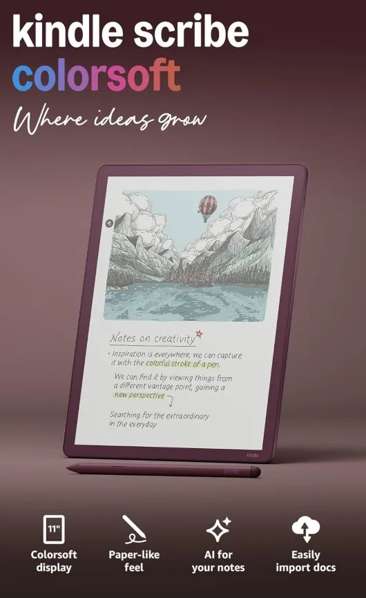Kindle Scribe Colorsoft: Το πρώτο έγχρωμο Kindle κυκλοφορεί στις 10 Δεκεμβρίου