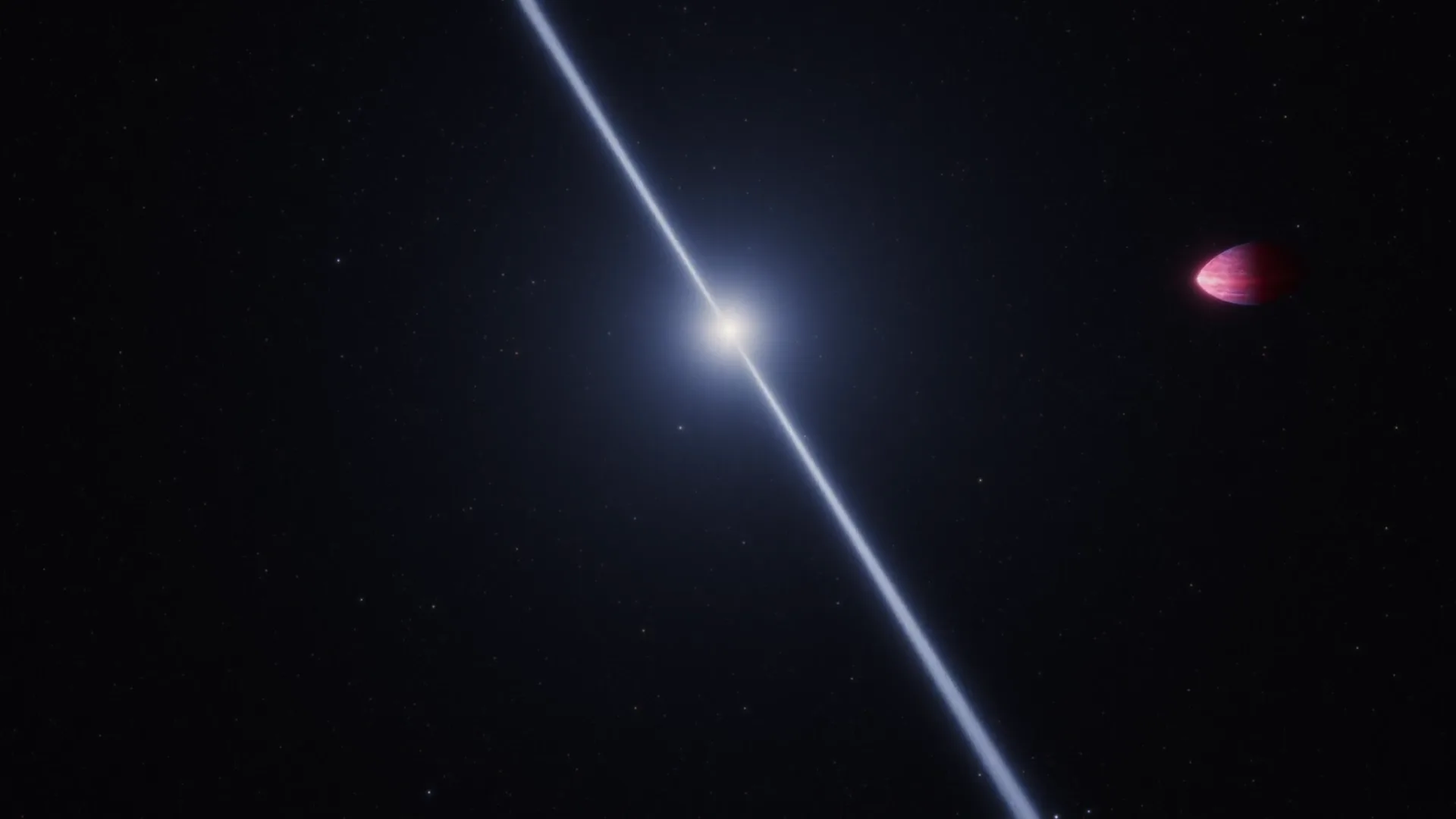 εξωπλανήτη PSR J2322-2650b σε σχήμα λεμονιού, με χρωματισμούς και λεπτομέρειες ατμόσφαιρας, όπως φαίνεται καλλιτεχνικά στο διάστημα.