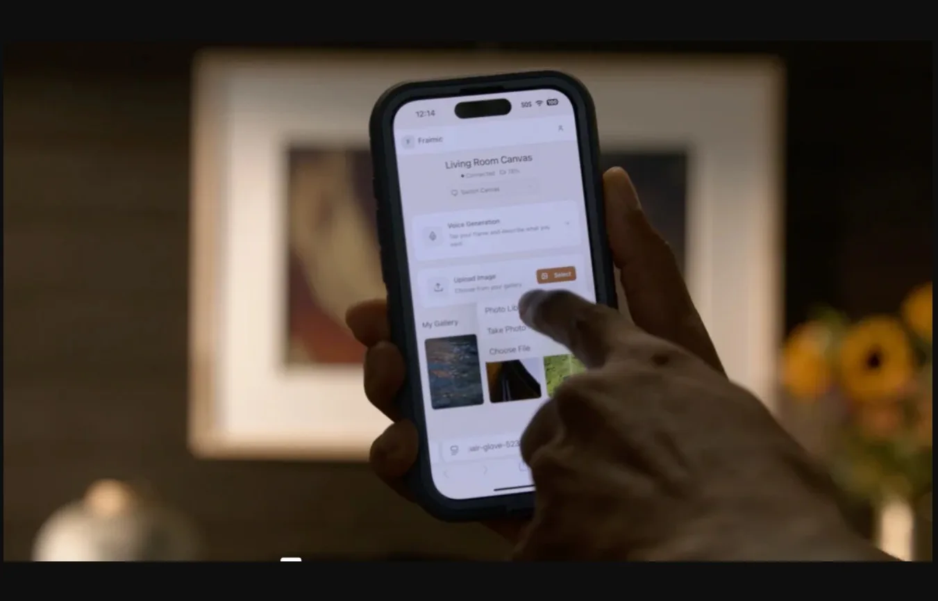 Fraimic Smart E-Ink Canvas: Το digital art frame με φωνητικές εντολές και AI