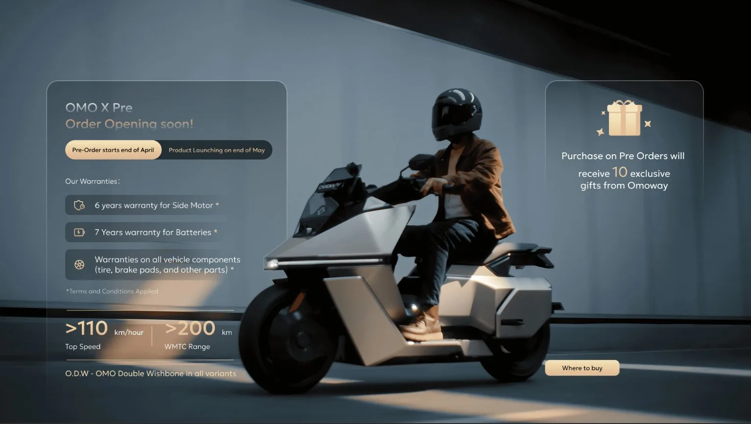 OMOWAY OMO X: Η πρώτη ηλεκτρική μοτοσυκλέτα στον κόσμο που ισορροπεί μόνη της 4 OMOWAY OMO X: Η πρώτη ηλεκτρική μοτοσυκλέτα στον κόσμο που ισορροπεί μόνη της