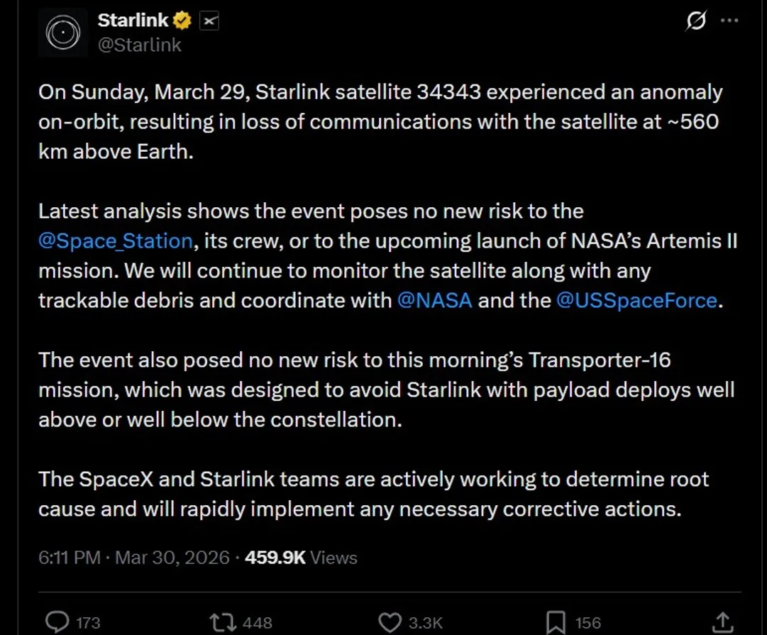Νέα έκρηξη δορυφόρου Starlink: Τι κρύβεται πίσω από την «ανωμαλία» της SpaceX 1 Νέα έκρηξη δορυφόρου Starlink: Τι κρύβεται πίσω από την «ανωμαλία» της SpaceX