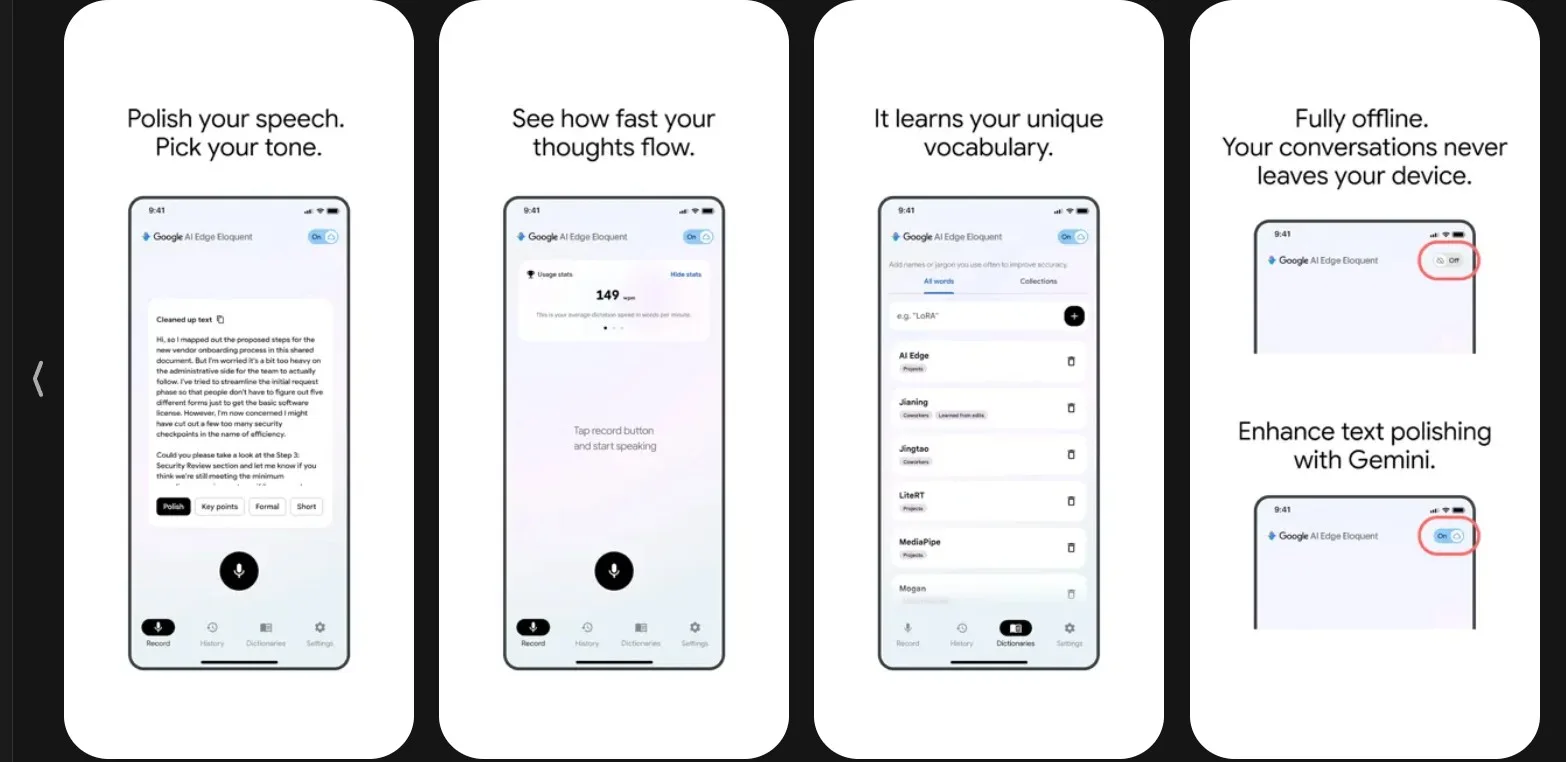 Google AI Edge Eloquent: Η κορυφαία δωρεάν εφαρμογή υπαγόρευσης AI 4 Google AI Edge Eloquent: Η κορυφαία δωρεάν εφαρμογή υπαγόρευσης AI