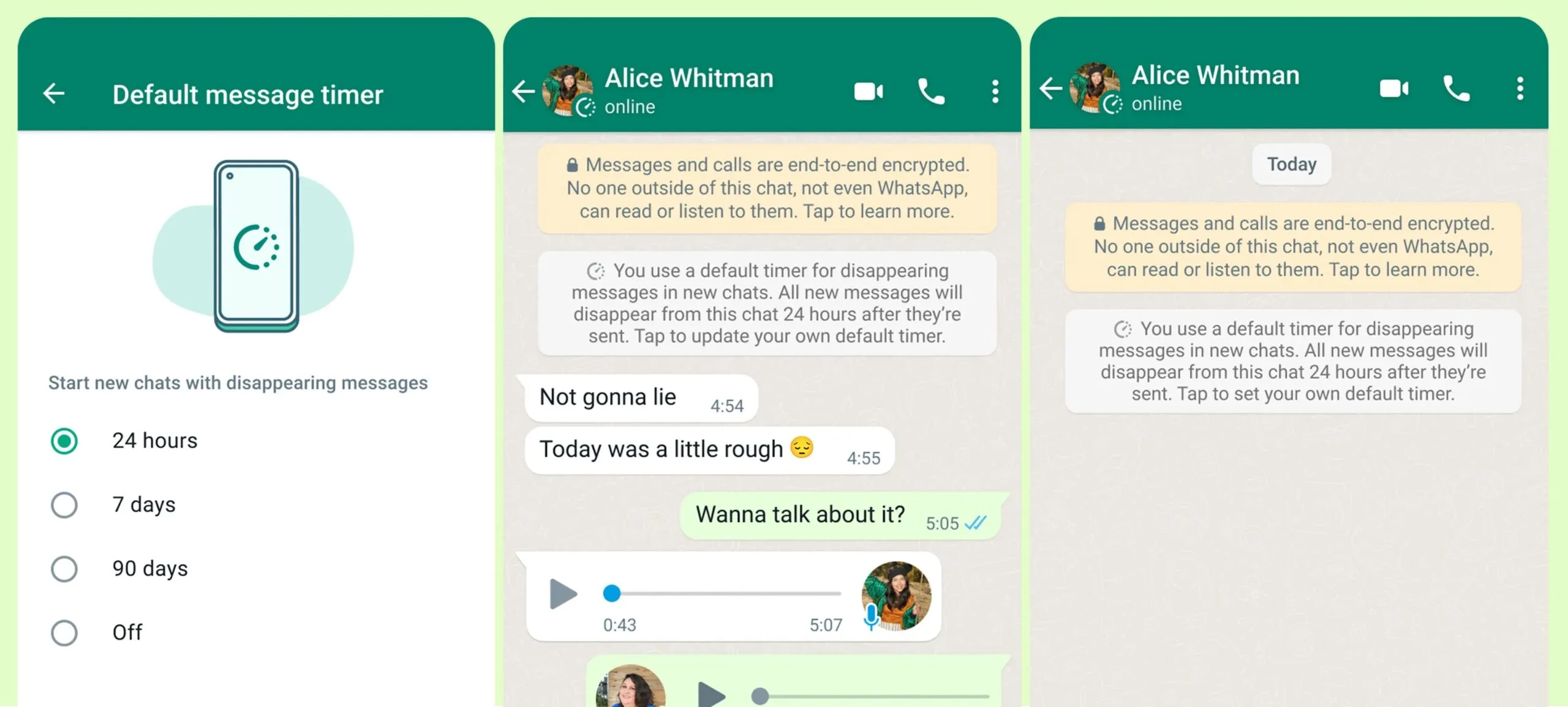 Το WhatsApp αλλάζει την αυτόματη διαγραφή μηνυμάτων 2 Το WhatsApp αναβαθμίζει τα disappearing messages με νέα λειτουργία