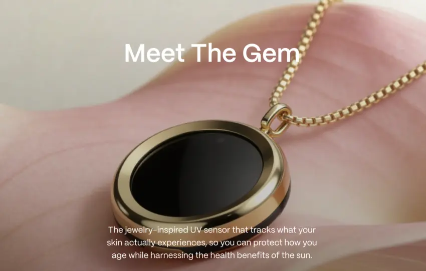 The Gem: Το νέο smart μενταγιόν που δείχνει real time πόσο ακτινοβολία δέχεται το δέρμα σου