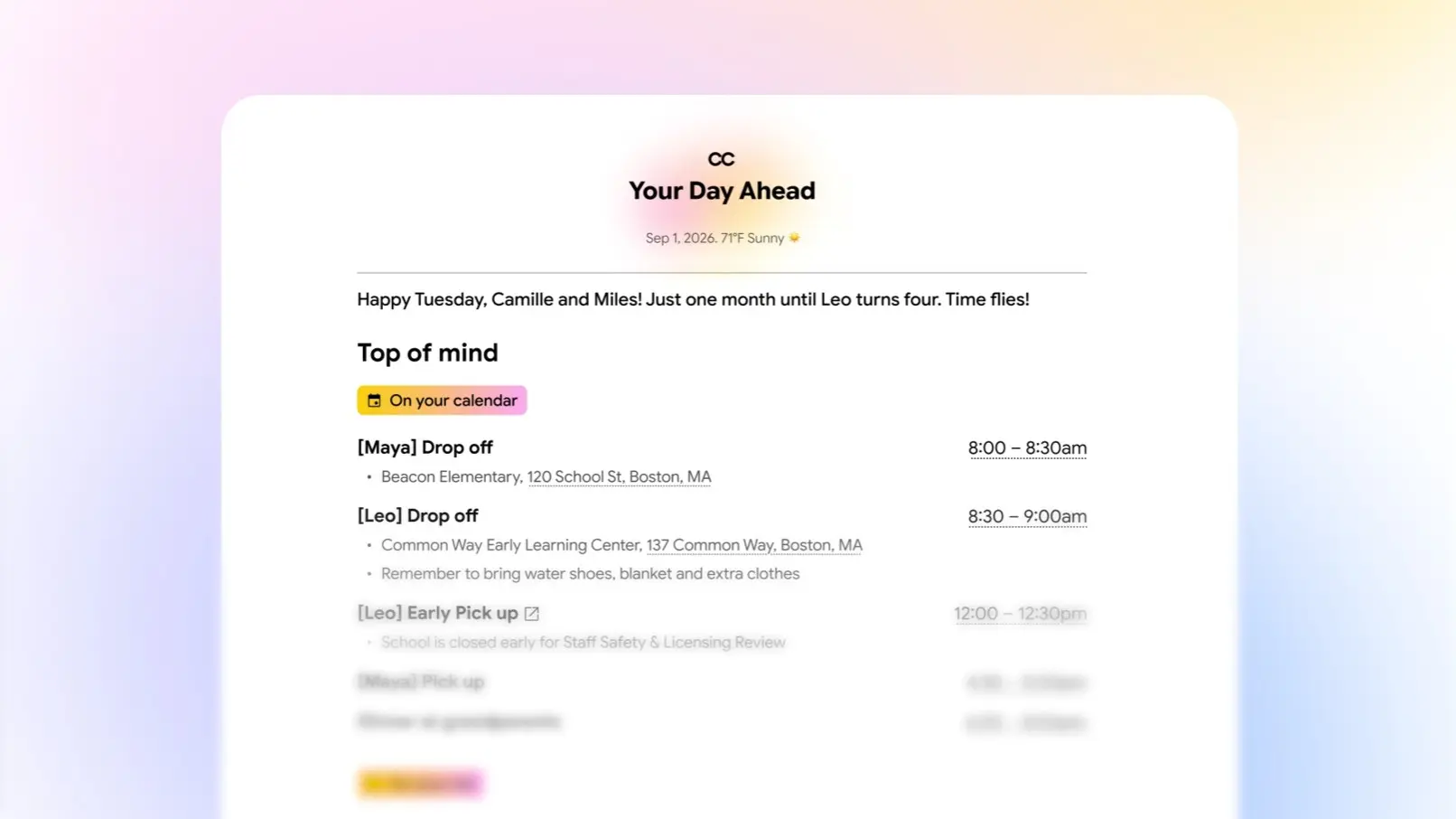 Η Google οργανώνει προγράμματα, emails και υποχρεώσεις μιας οικογένειας