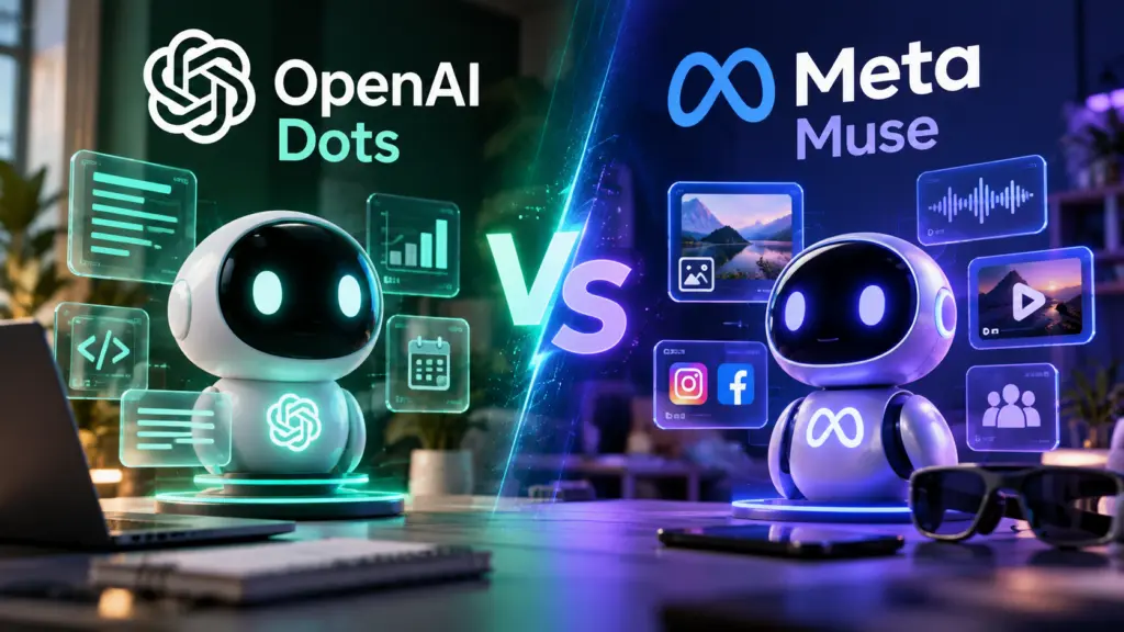 OpenAI Dots vs Meta Muse: Ποιον AI Agent αξίζει να επιλέξεις, τιμές και δυνατότητες
