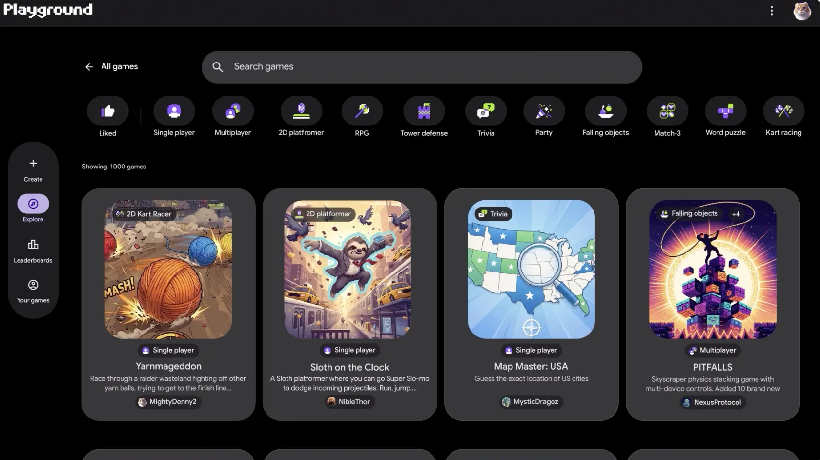 Το νέο Google Playground μετατρέπει απλά prompts σε playable παιχνίδια