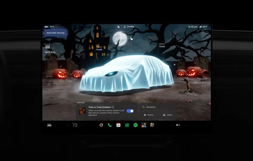 Tesla update Halloween Mode: Το αυτοκίνητό σου γίνεται ένα κινούμενο «στοιχειωμένο σπίτι»